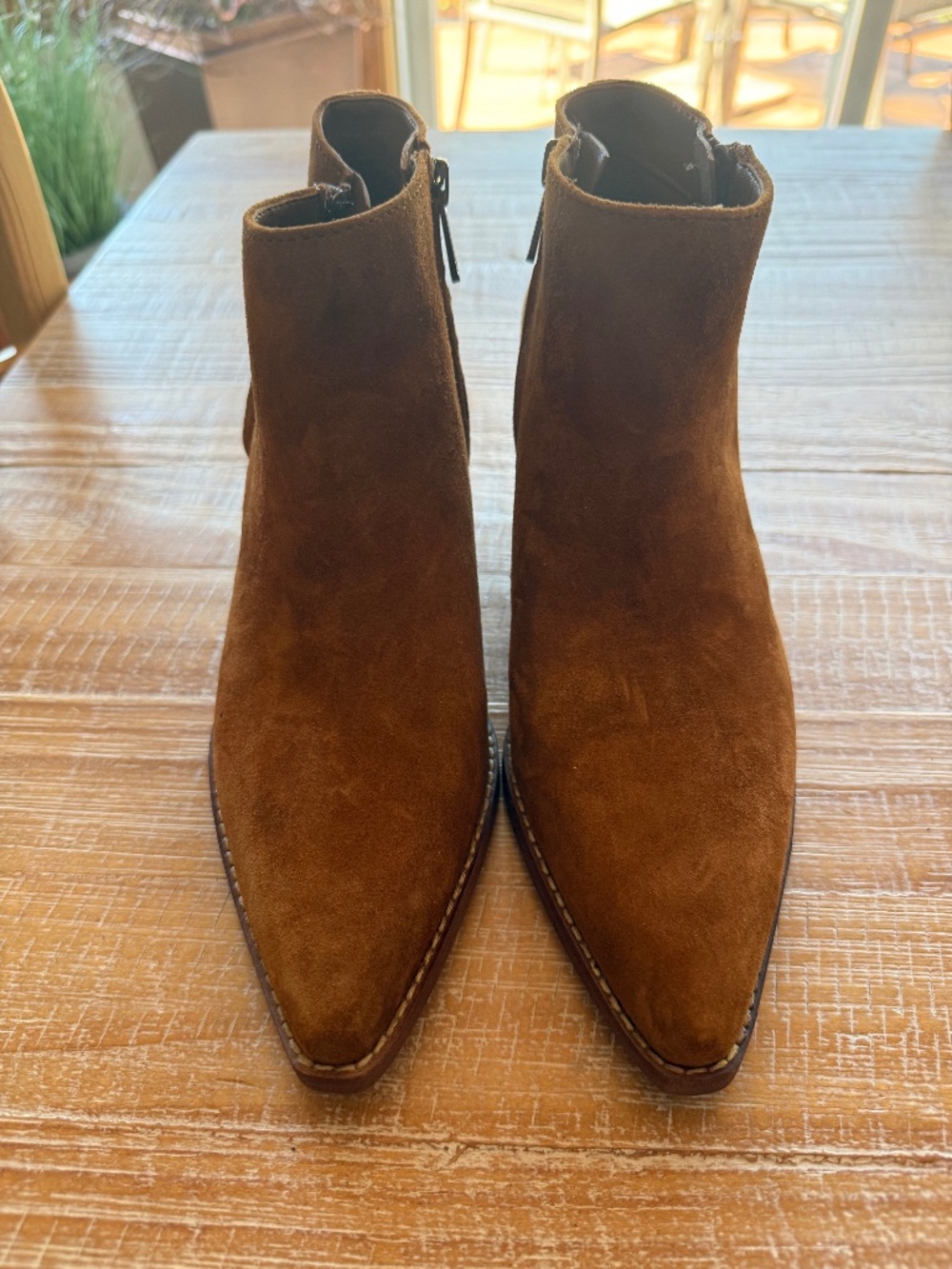 Pair of Suede SAM EDELMAN Ankle Boots.  Size 7.5